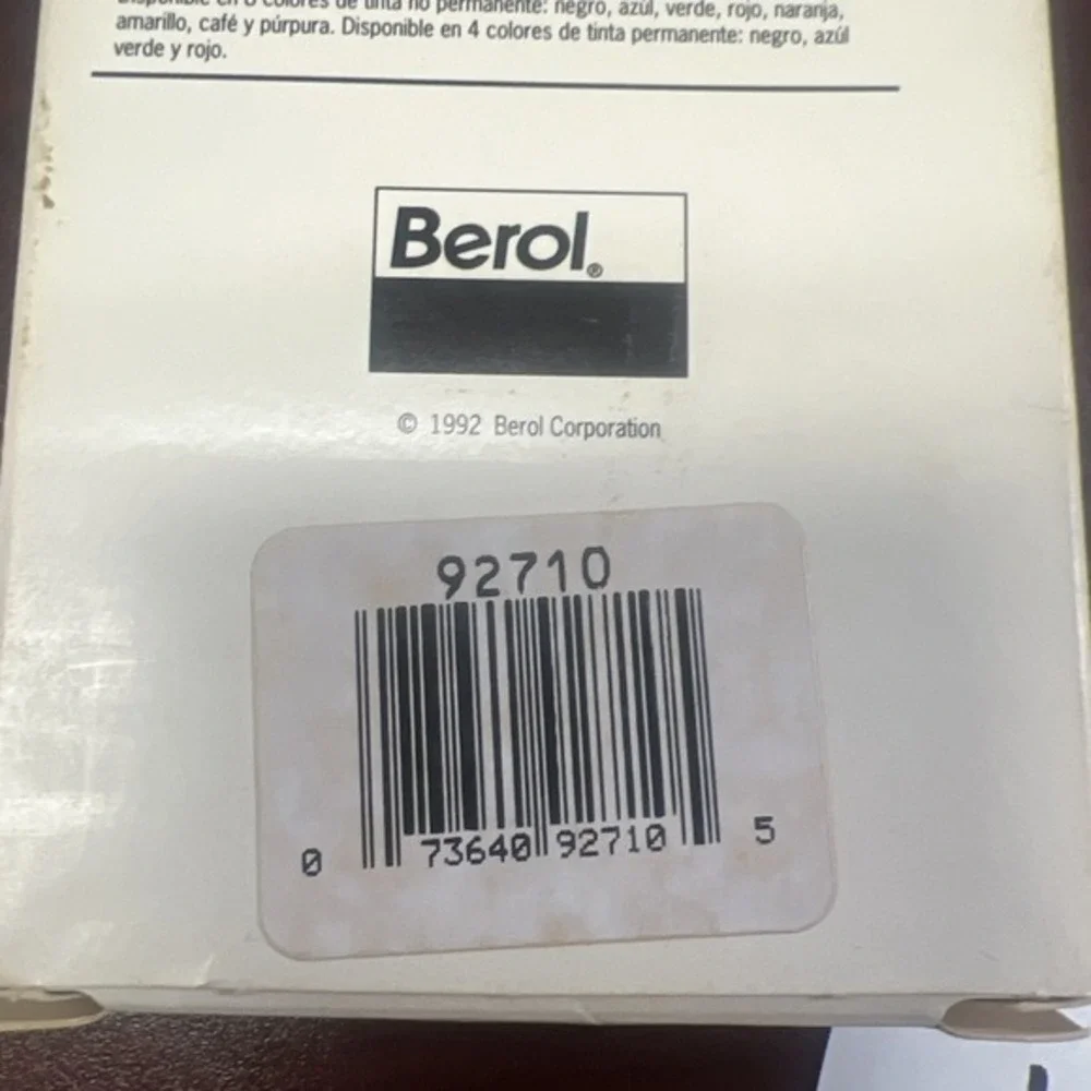 Lot Of 2 VTG Berol Transparency Pens Black‎ Non-permanent 1992 New Old Stock